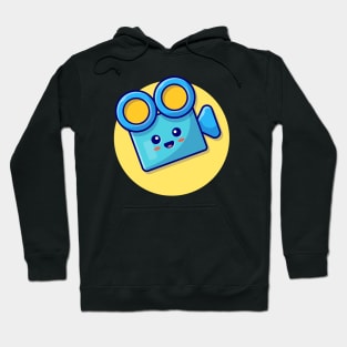 Cute Camera Movie Cartoon Vector Icon Illustration Hoodie